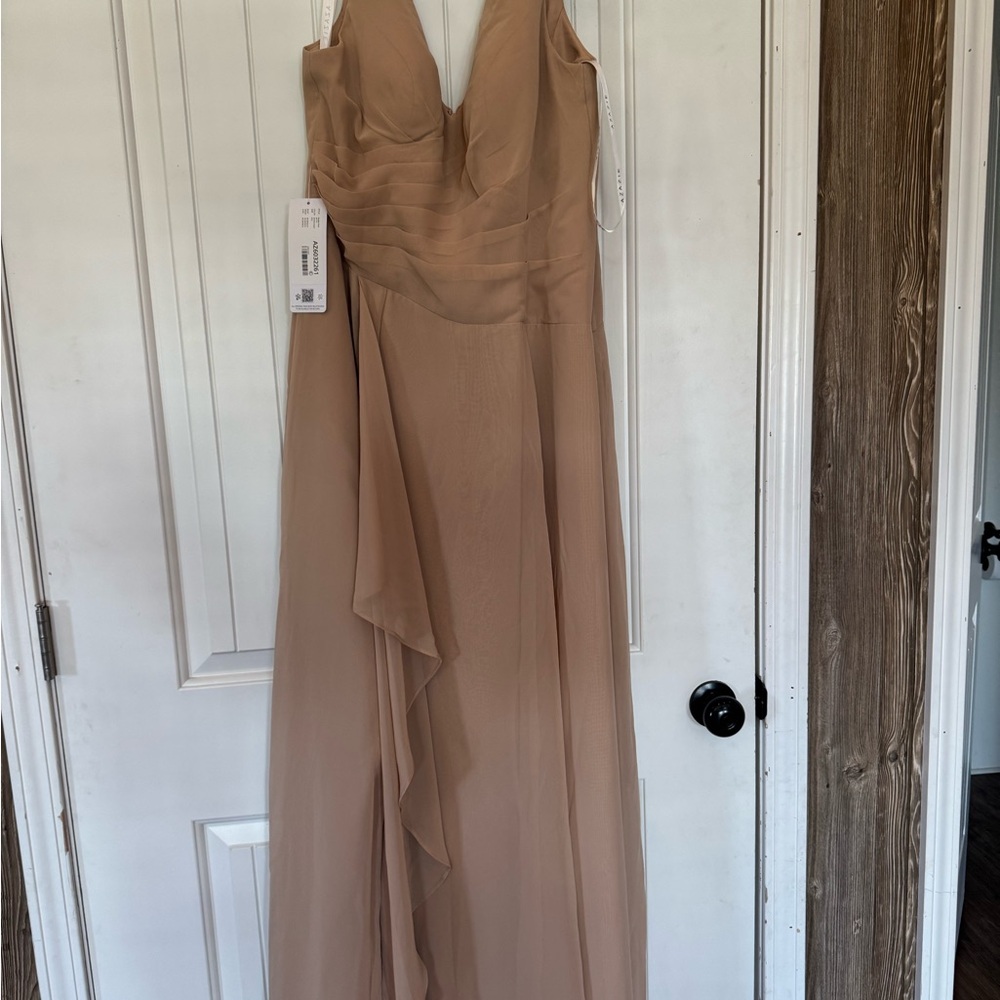 Azazie Tan Wedding Dress-D34